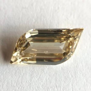 Flame Shape Light Brown Color Step Cut Diamond