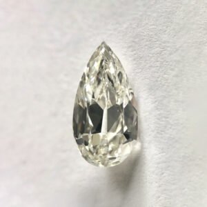 Pear shape H color old mine cut diamond