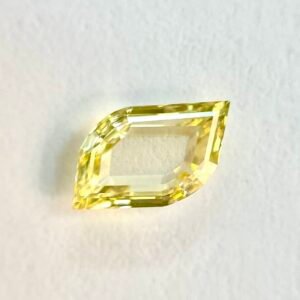 Flame Shape Fancy Yellow Step Cut Diamond