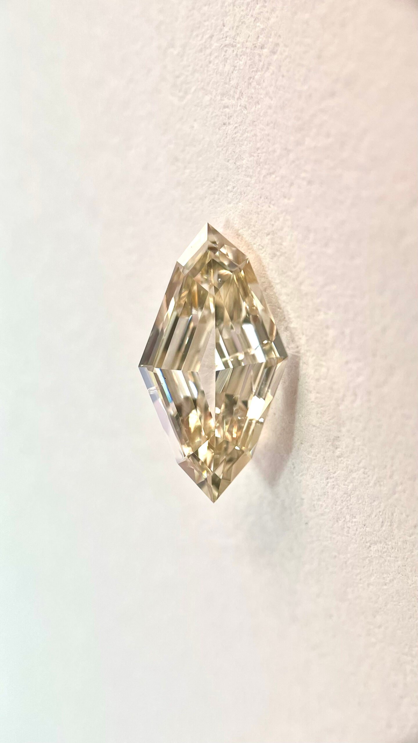 Lozenge Shape Light Brown Color Step Cut Diamond
