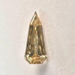 Shield Shape Light Brown Color Step Cut Diamond