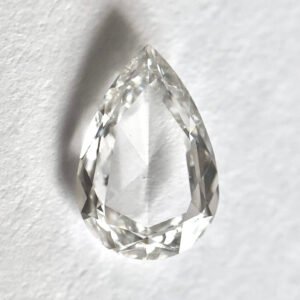Pear shaped  D color rose cut diamond