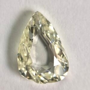 Pear shape J color Old mine cut diamond