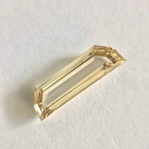 D shape Light Brown color Step cut diamond