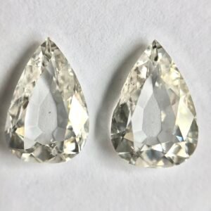 Pear shape H color Old mine cut diamond