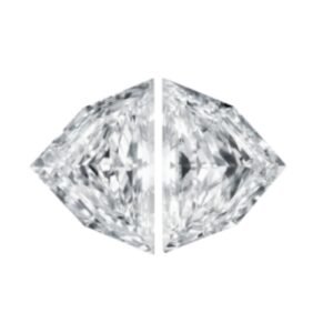 Epaulettes Step Cut Natural Matching Pair diamonds