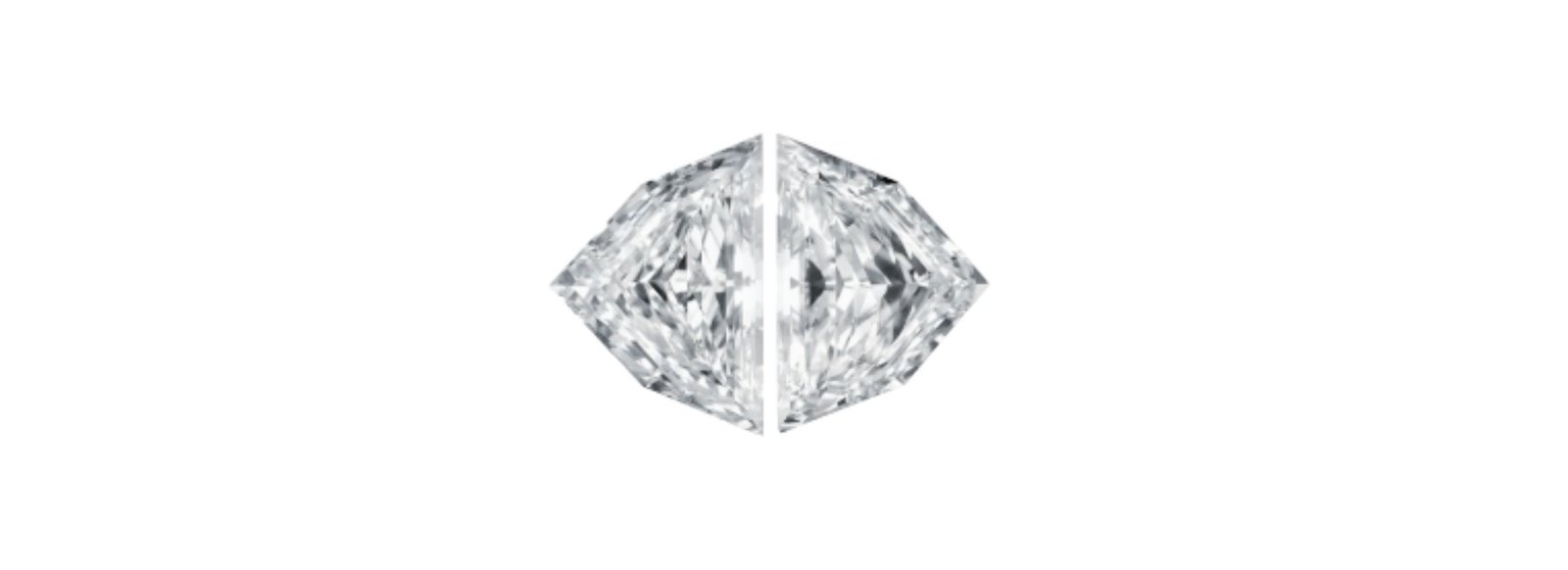 Epaulettes Step Cut Natural Matching Pair diamonds