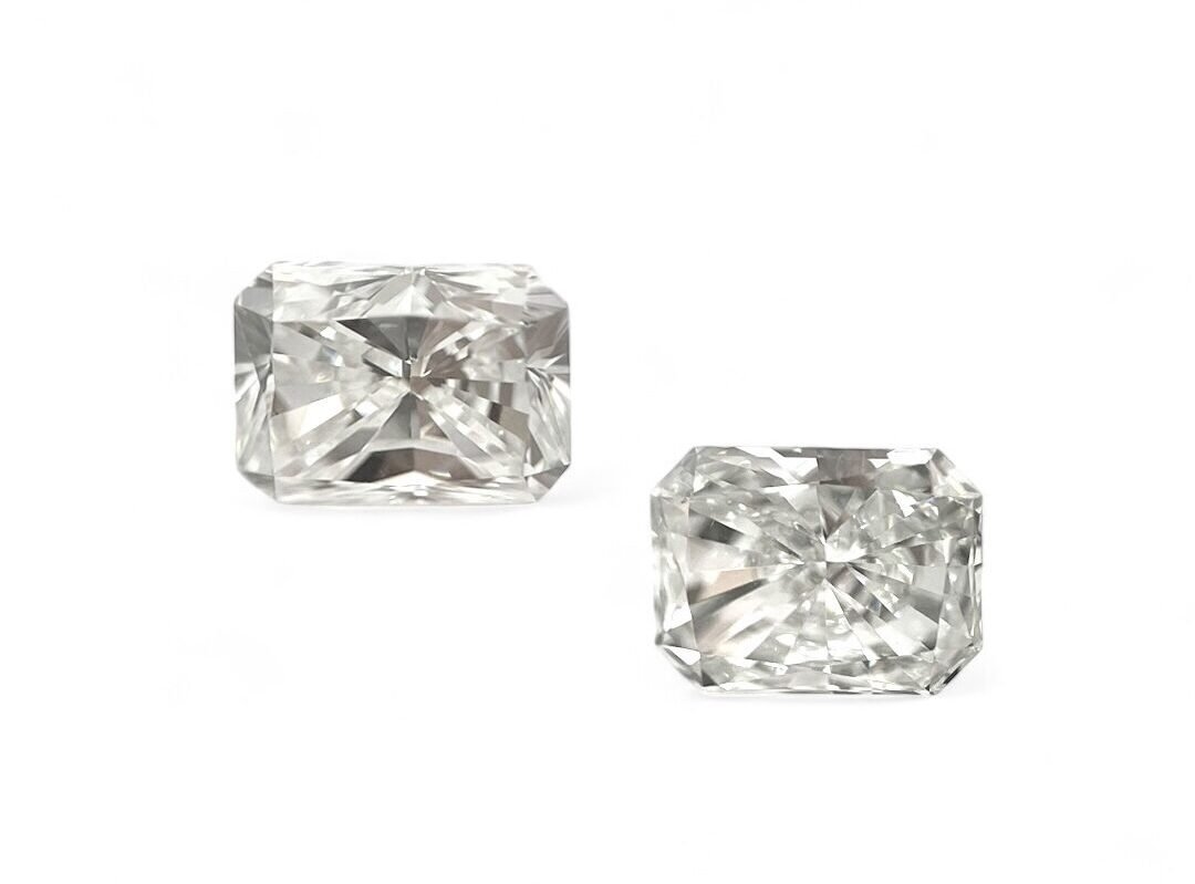 Radiant Cut Natural Matching pair Diamonds