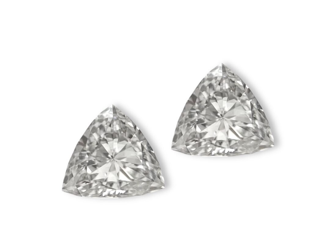 Triangle Brilliant Cut Matching Pair Diamonds