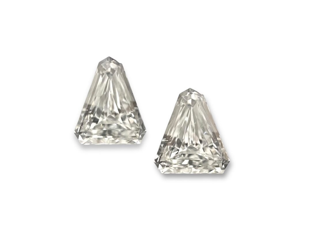 Trillion Cut Matching Pair Diamonds