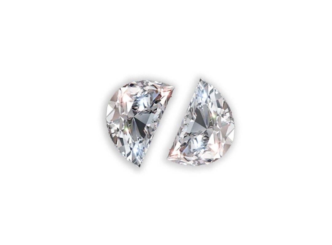 Half-Moon Brilliant Cut Natural Matching pairs Diamonds