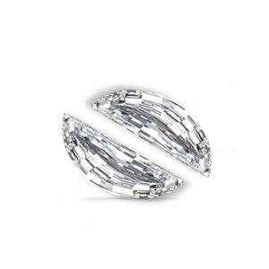 Half-Moon Step Cut Matching Pair Diamonds | Opulent Diam